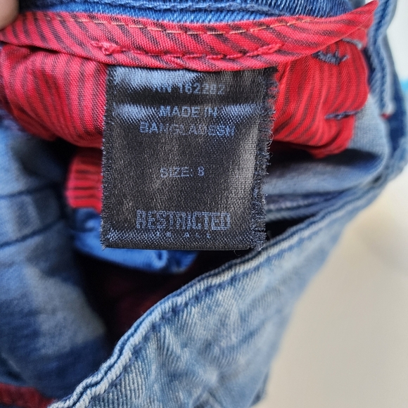 Restricted To All Slim Boys Denim Jeans Blue Stretch 24x22 Sz 8 - Picture 8 of 8